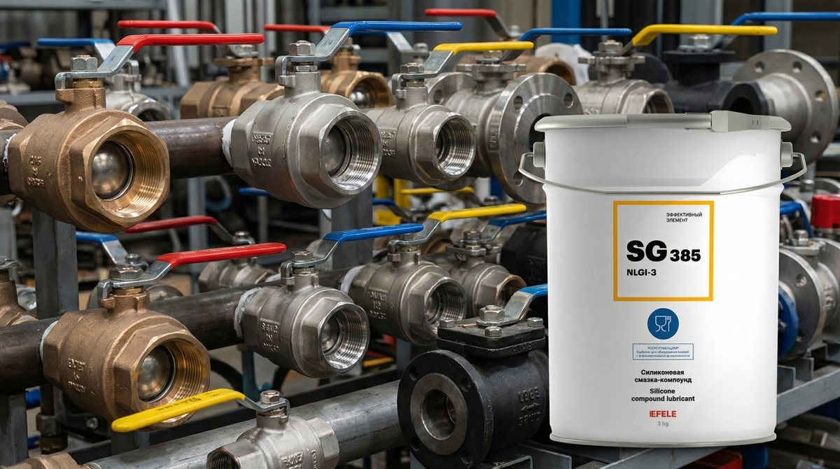 Уплотнительная смазка EFELE SG-385 повышает надежность работы запорной арматуры